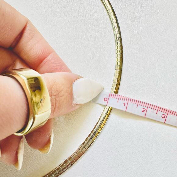 NEW NORDSTROM REVOLVE Silver Choker Omega Chain Link 5mm Necklace Jewelry Retro - Picture 3 of 10